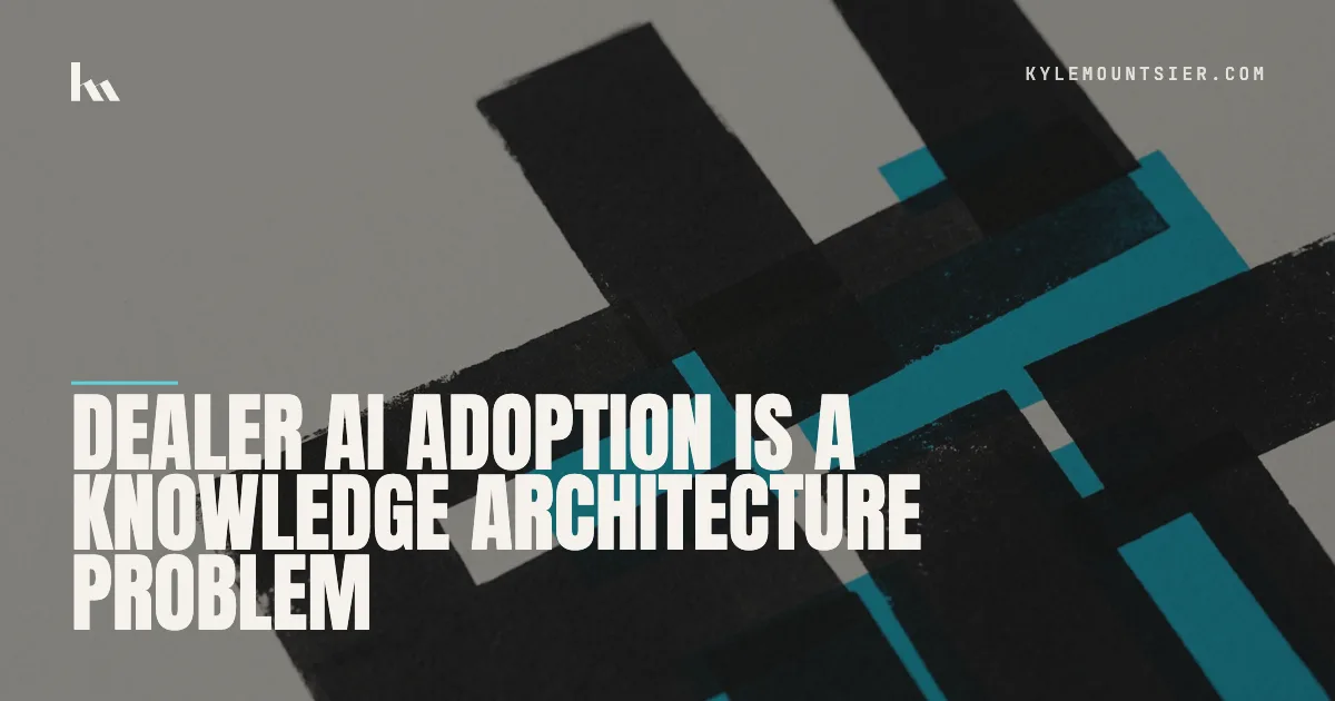 Illustration for “Your Dealership AI Adoption is a Knowledge Architecture Problem”