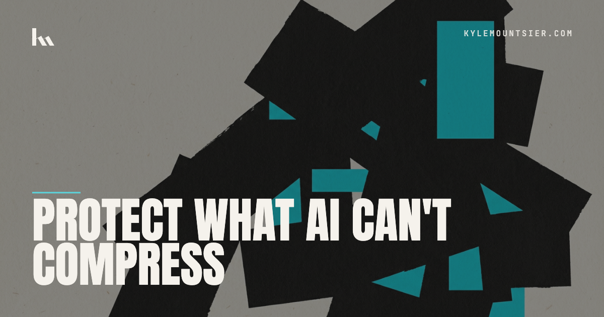 Illustration for “Protect What AI Can't Compress”