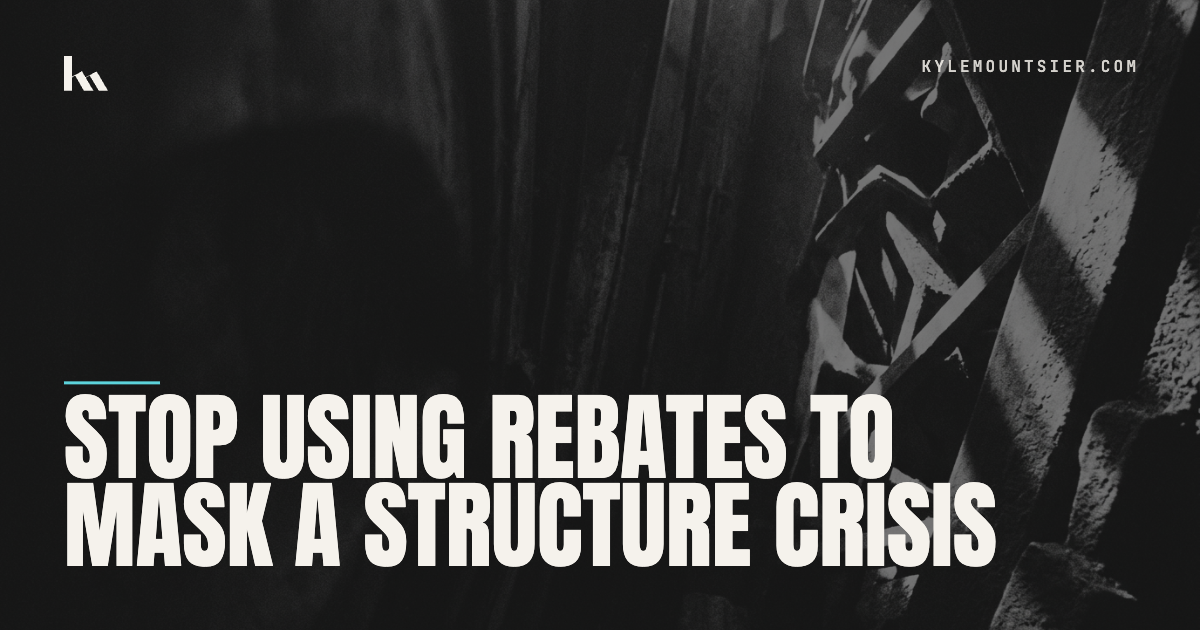 Illustration for “Stop Using Rebates to Mask a Structure Crisis”