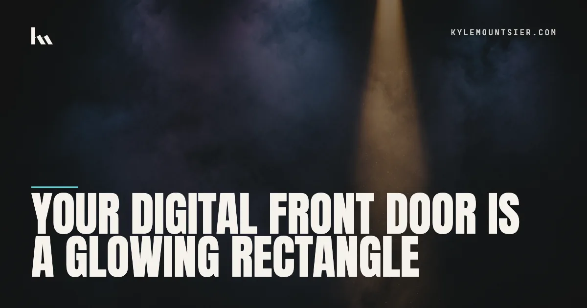 Illustration for “Your Digital Front Door is a Glowing Rectangle”