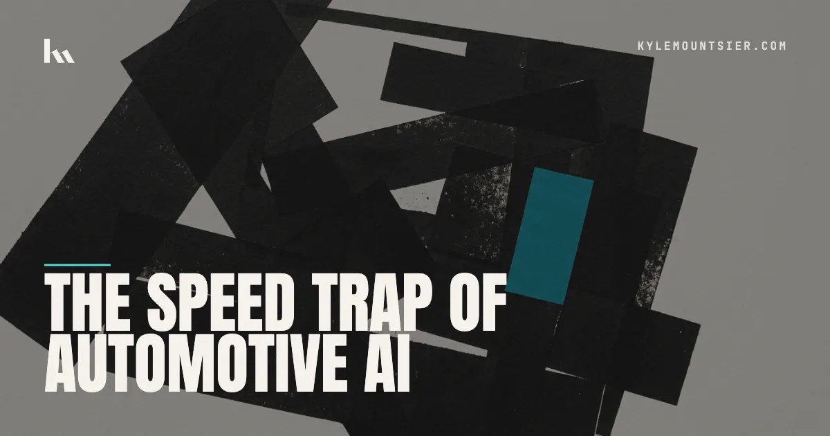 Illustration for “The Speed Trap of Automotive AI”